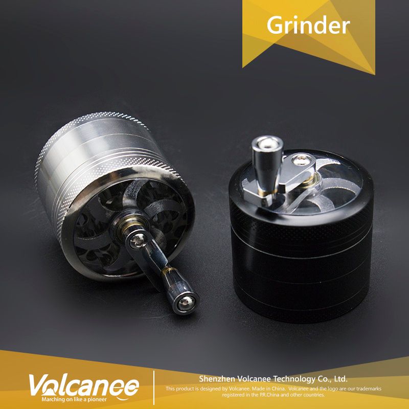 2021 Hand Crank Herb Grinder Herbal Grinders 55mm 4 Layers Zicn Alloy