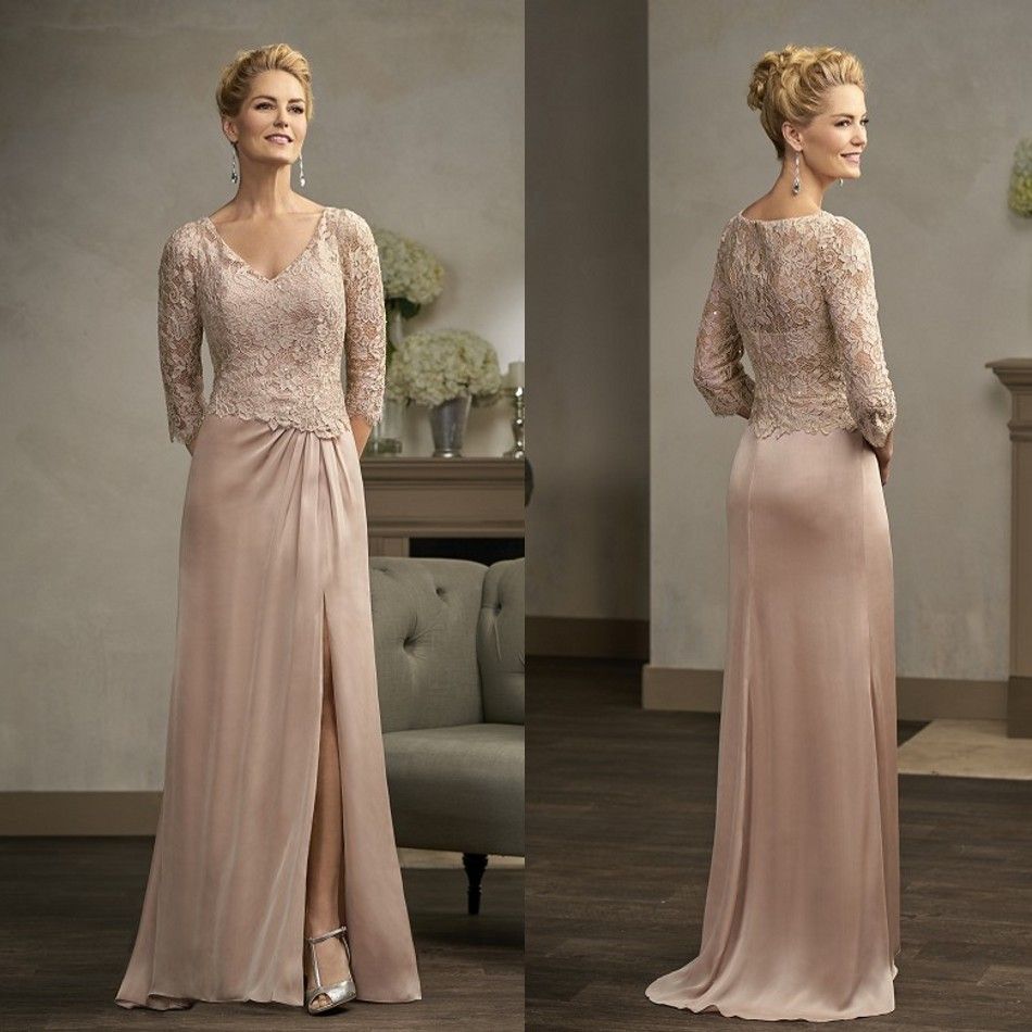 long sleeve lace mother of the bride dresses
