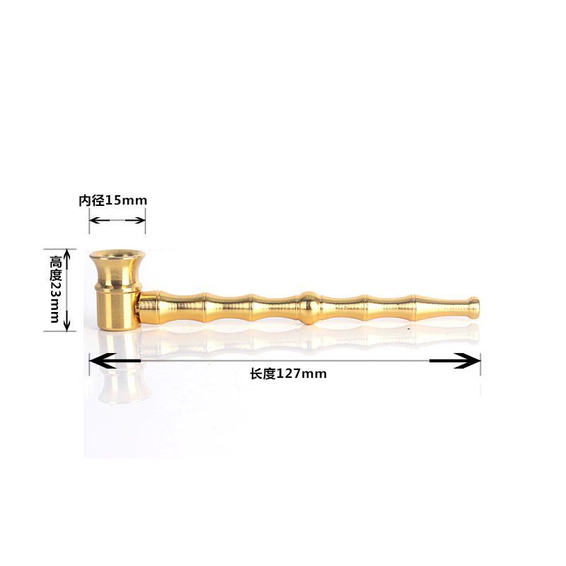 Best And Cheapest Smoking Pipes Small Bamboo Metal Aluminum Smoking Pipe Portable Tobacco Pipe