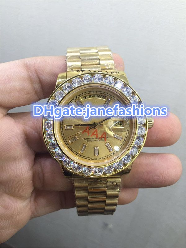 Heren Diamanten Horloges 18 K Gouden Horloge Gouden Strap Rvs Horloge Case  Chronograph Beweging High End Horloges Promotionele Prijs Uit China Horloges  Verkoper Janefashions |DHgate