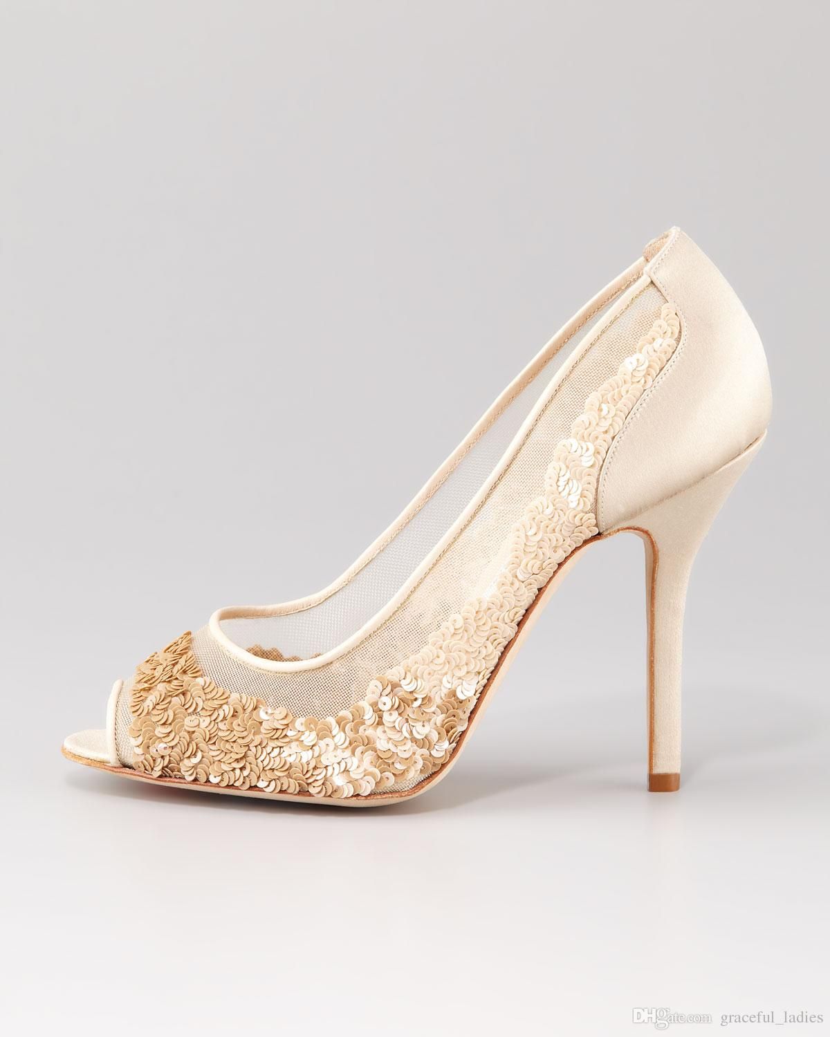 mesh bridal shoes