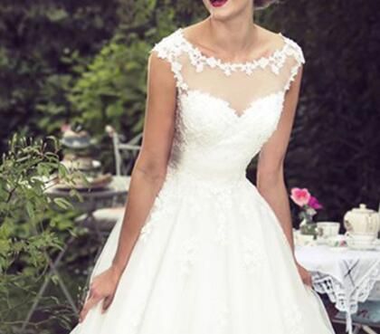 Discount Tea Length 1950s Vintage Wedding Dresses Cap Sleeve Jewel Neck Lace Tulle A Line Short Classic Bridal Gowns Custom Made Wedding Simple Dresses Wedding Vintage Dresses From Find My Dress 84 98 Dhgate Com
