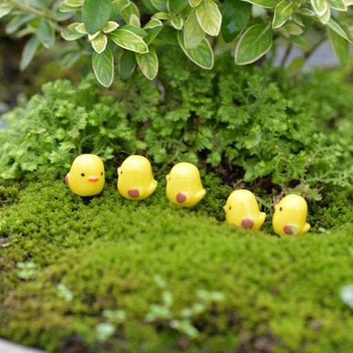 2020 Cute Mini Artificial Bird Yellow Fairy Garden Miniatures