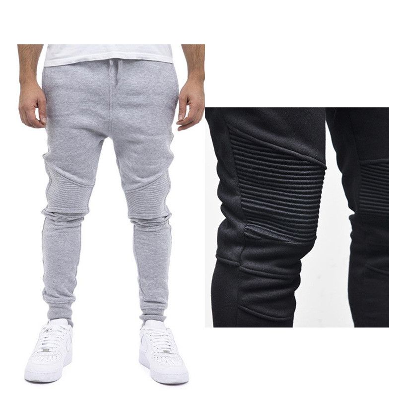 black biker joggers