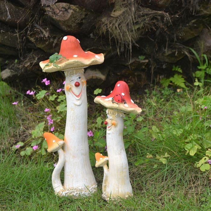 Mushrooms Ornaments Ceramic Toadstools, Ceramic Mushrooms For The Garden Uk