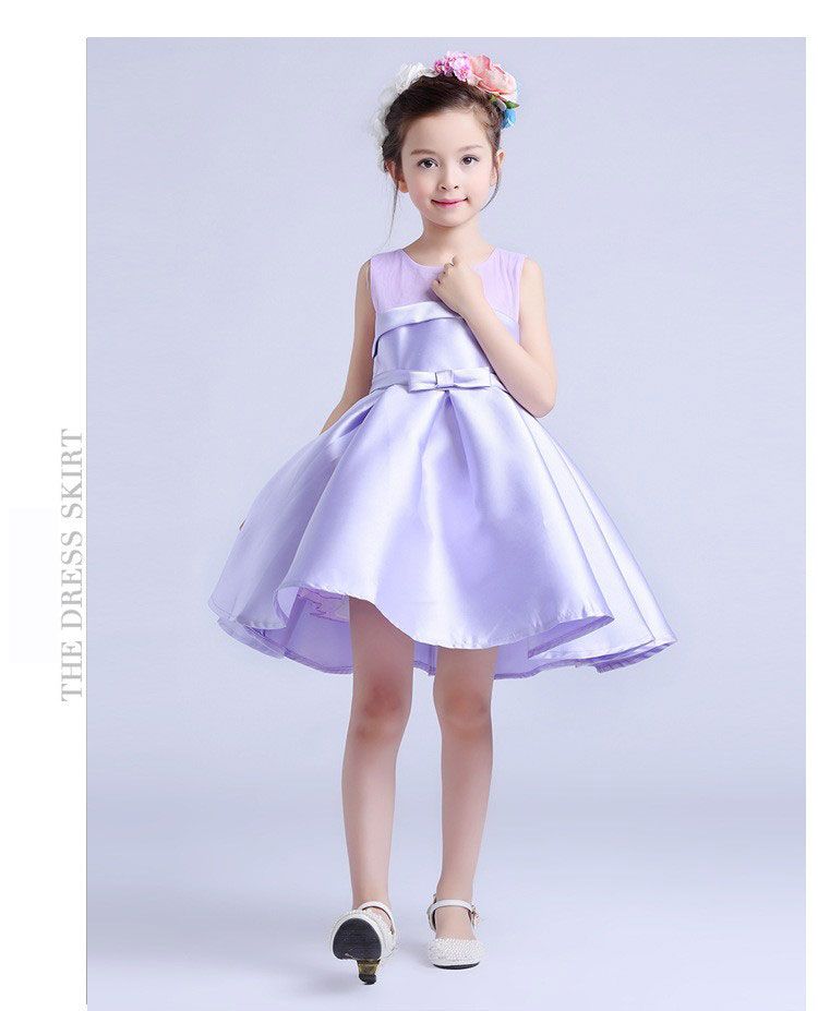 New Pageant Girls Wedding Dress Flower Girls Dresses Kids Bow Lace