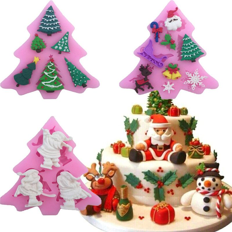 2020 Christmas Tree Shape Christmas Fondant Silicone Cake Mold For Cupcake Cake Decorating Tools Candy Lz0594 From Sunnytech 0 9 Dhgate Com