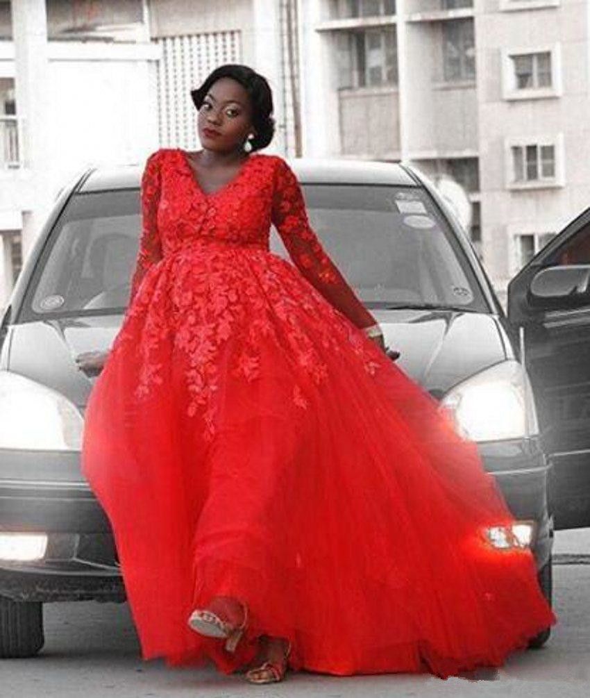 2018 Trendy Plus Size Red Prom Dresses ...