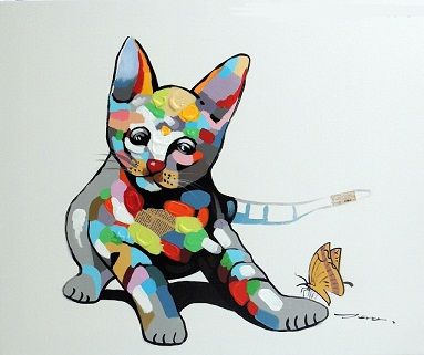 2020 Framed Cat Kitten Playing Oil Mixed Media Modern Pop Art Handpainted Modern Abstract Animal Wall Art Oil Painting On Canvas Multi Size J77 From Hybs Online 54 28 Dhgate Com