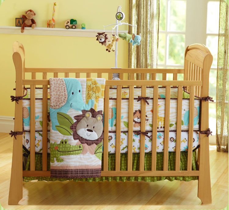Promotion Embroidered Baby Cot Bedding Set Baby Cradle Cot
