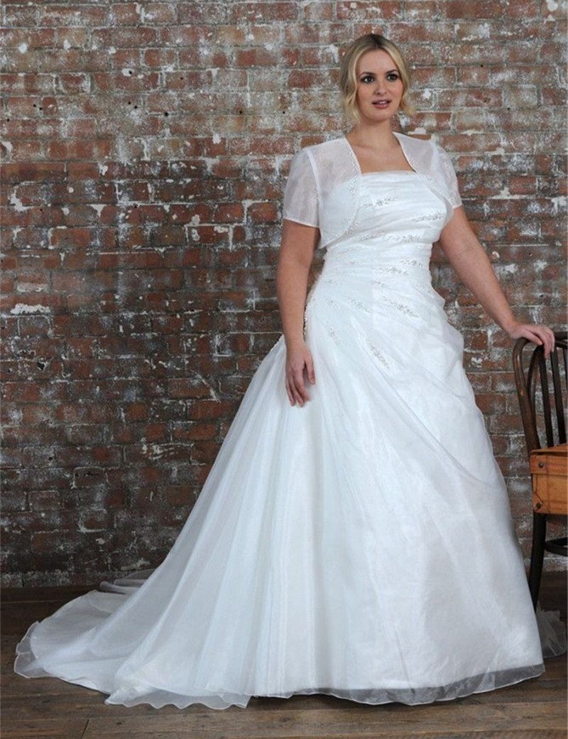 wedding dresses with jackets for plus sizes