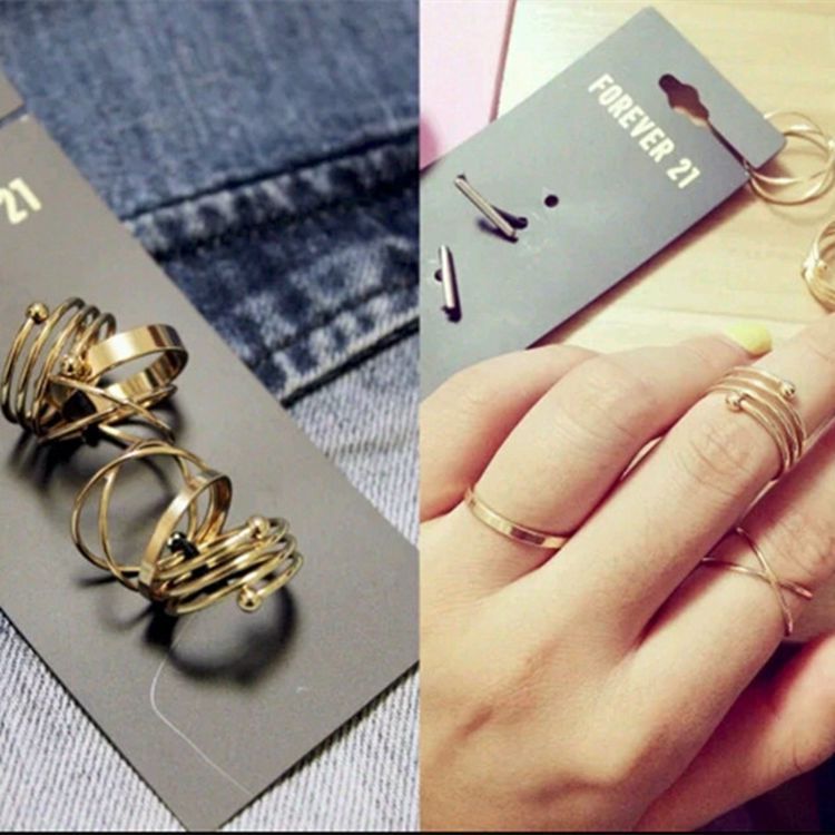 Fashion Brand Rings Women Lady Ring Jewelry Gold Alloy Finger Tip