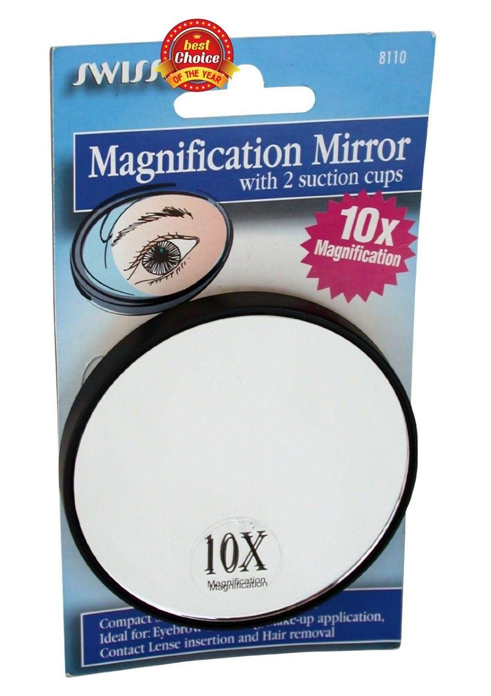 10X Makeup Mirror,Magnified,Travel, Magnifying Mirror With Sucker