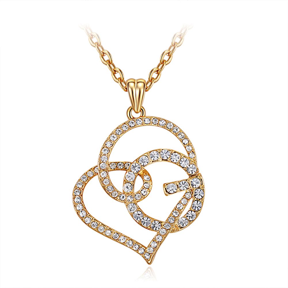 New 925 Plated Chain Pendant Necklace Bridal White Jewellery Women Gift Xmas UK