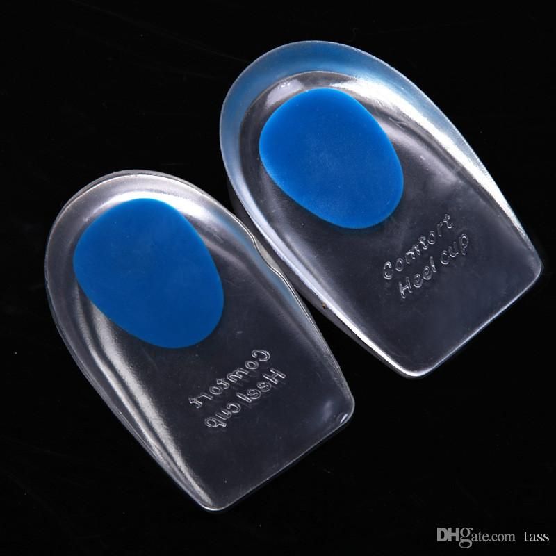 Lowest Price!!! Silicone Gel Insoles Heel Pad Foot Care Cups Calcaneal