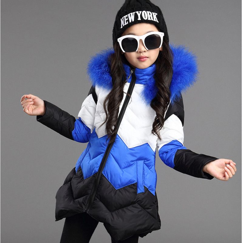 girls blue winter coat