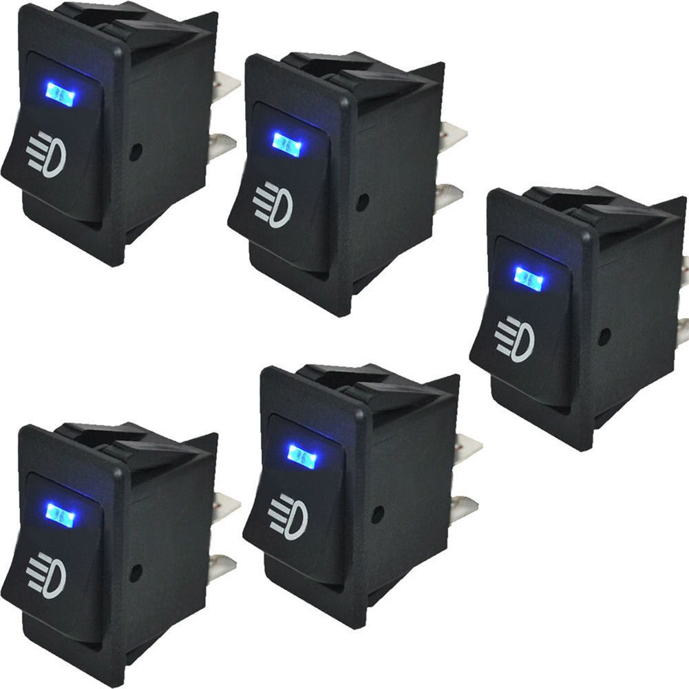 2021 Car Rocker Switch 12V 35A ON OFF 4 Pin With Blue LED