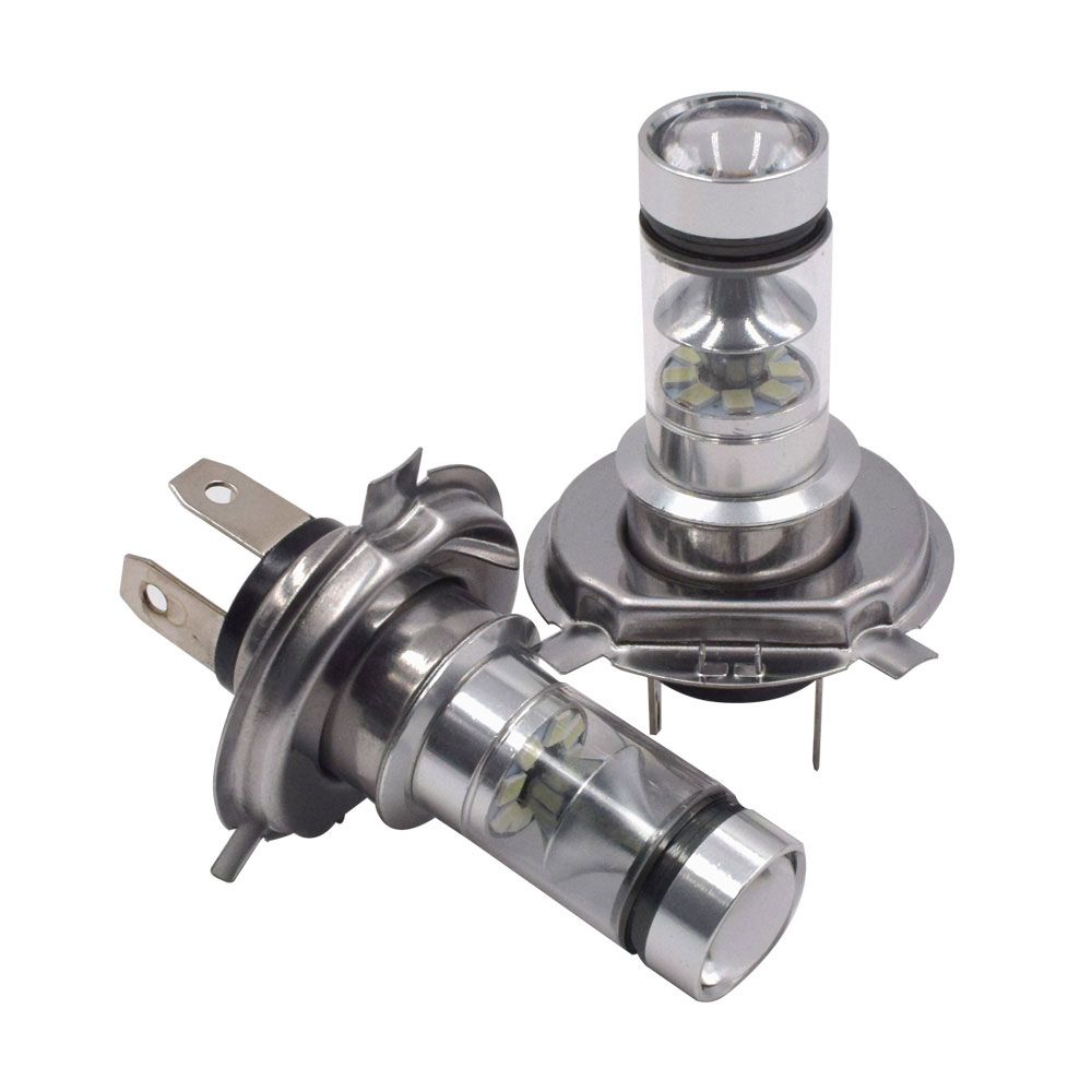 Cooleeon Cold Blue LED Car Fog Light H4 H11 H7 100W Auto Signal Bulbs