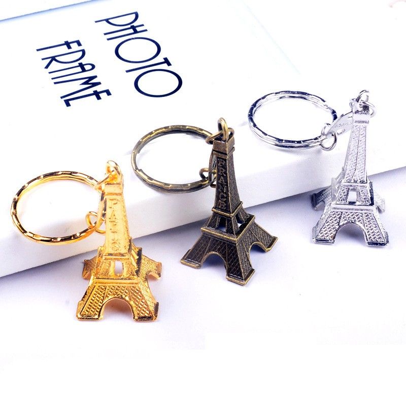 21 pcs/lot 3D Eiffel Tower French Souvenir Paris Keychain Cute Adornment Keyring 