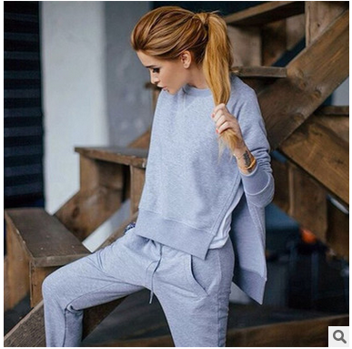 sweater and track pants