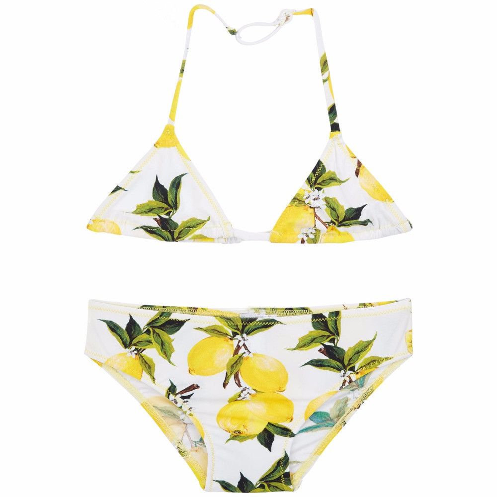 girls lemon bathing suit