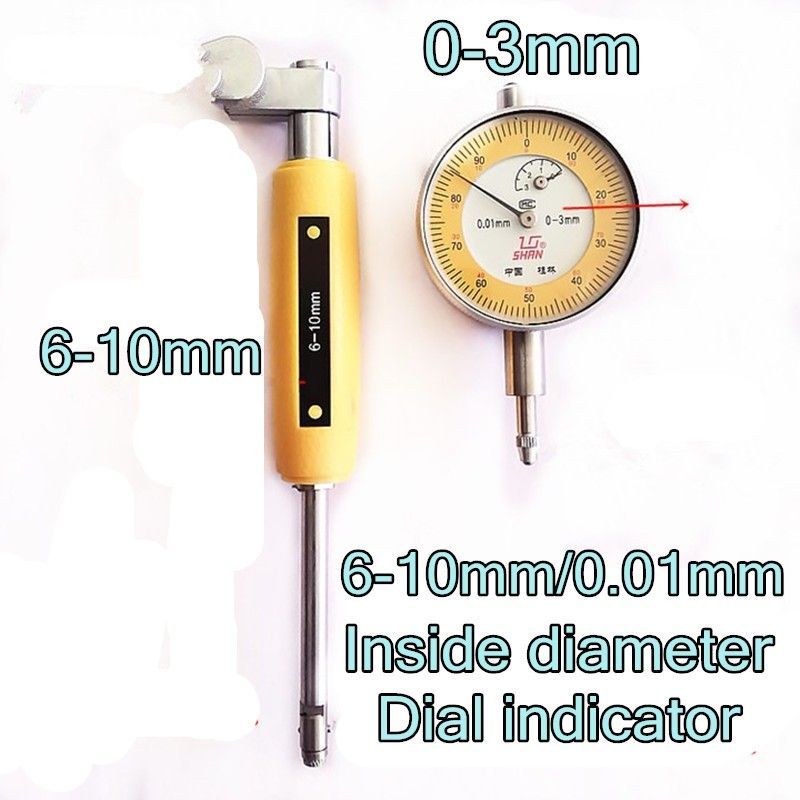 6 10mm 0.01mm Inside Diameter Dial Indicator Inside Diameter Gauge High