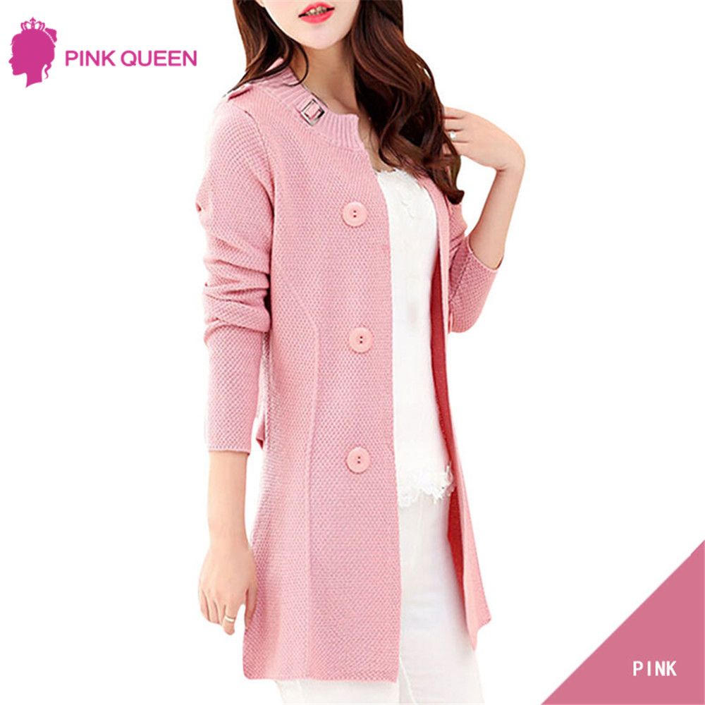long pink sweater coat