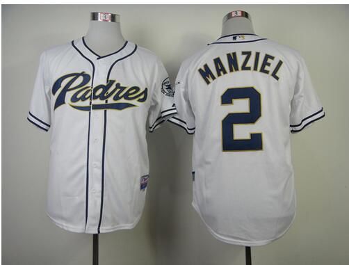 Mejor Precio En A Granel San Diego Padres Jersey # 2 Johnny Manziel Maillot  De Baseball White Home Grey Road Bleu Marine Chemise Alternative Johnny Manziel  Padres, Envío Gratuito, DHgate