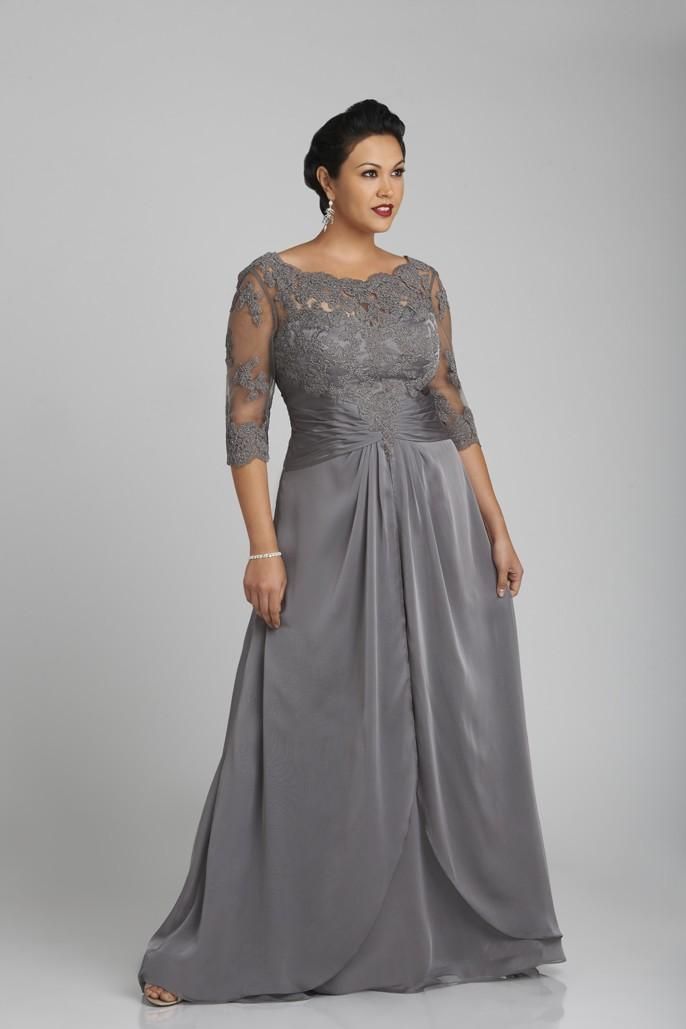 mother of the bride silver grey dresses