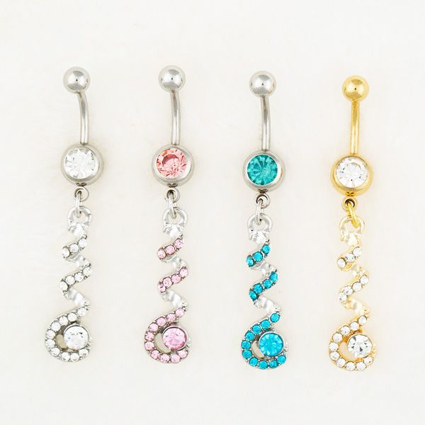 1 pcs NEW Wing Gem Belly Rings 3 Different Colors