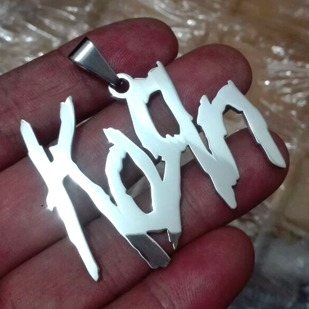 Korn Die Cut Pendant Chain Necklace 