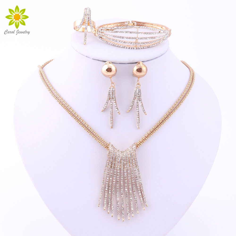 Latest Fashion Trendy Jewelry Set For Women Gold/Silver Plated Beads