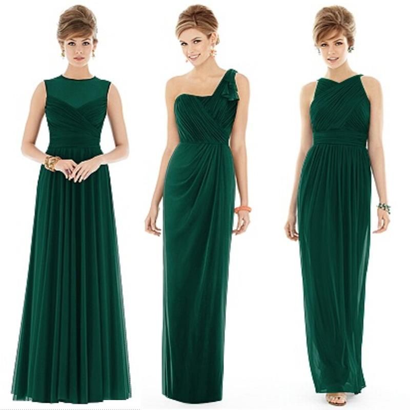 Cheap Plus Size Three Style Sweetheart One Shoulder Emerald Green ...