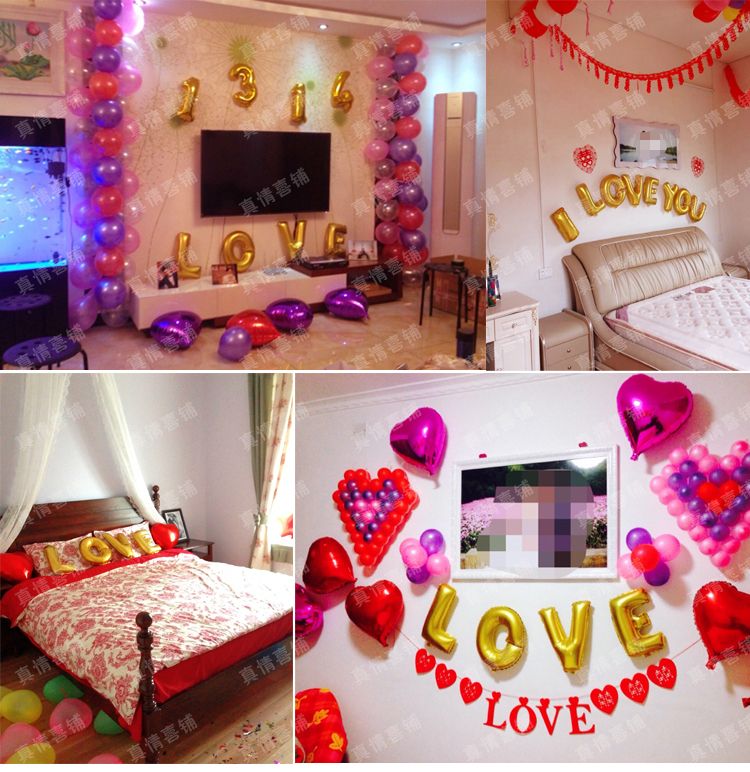 Free Shiiping Cheap Wedding Balloons Aluminum Coating Festival Brithday Party Anniversary Supplies Irregular Gold And Red Letters Balloon Wedding