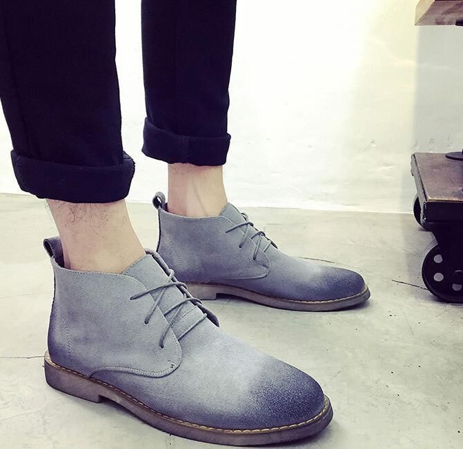 mens fashion lace up boots