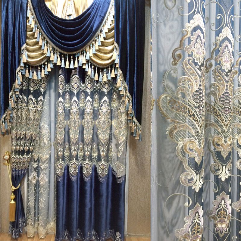 2019 Dining Room Living Room Curtain Embroidery Design Water