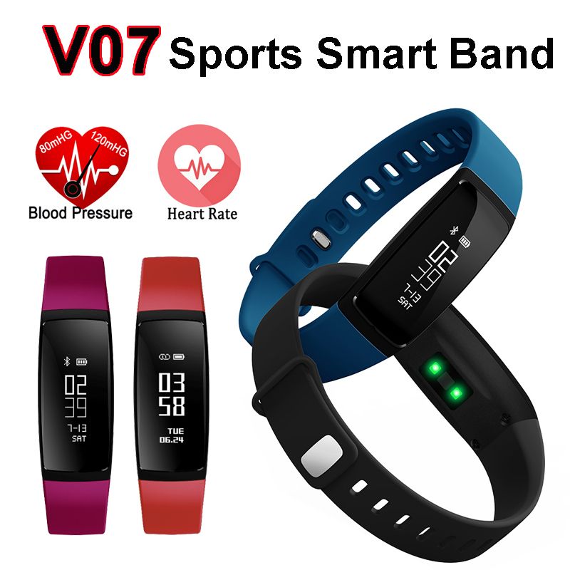 Smart Band Heart Rate Monitor Blood Pressure Pulse Rates V07 Bracelet
