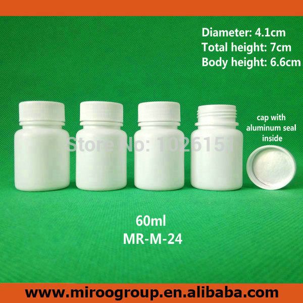 100 60ml 60g 60cc Hdpe White Empty Pharmaceutical Plastic Pill Bottles Cine Capsules Containers With Caps Sealers Unusual Perfume Used