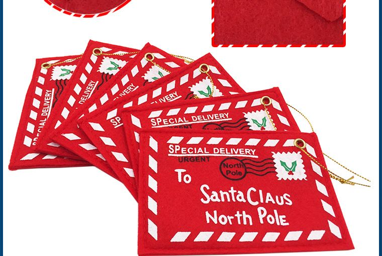 2019 letter to santa claus red felt envelope mail embroidery card candy bag christmas tree hanging ornament decor gift from angelcheng2013 0 61 santa envelopes