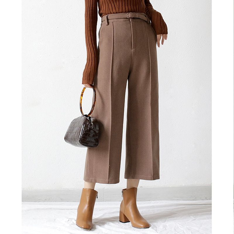 size 7 speical offer classic 2020 Loose Trousers Women Ninth Length Trousers Elegant Wool ... size 7 speical offer classic 2020 Loose Trousers Women Ninth Length Trousers Elegant Wool ...