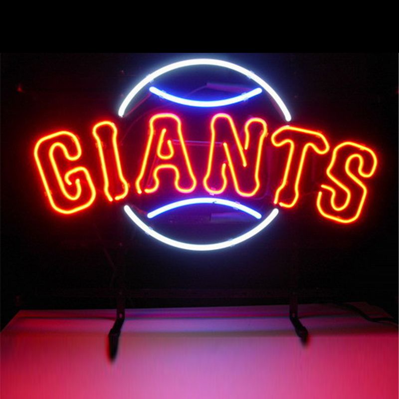 2020 17*14 Inches GIANTS DIY LED Neon Sign Real Glass Flex