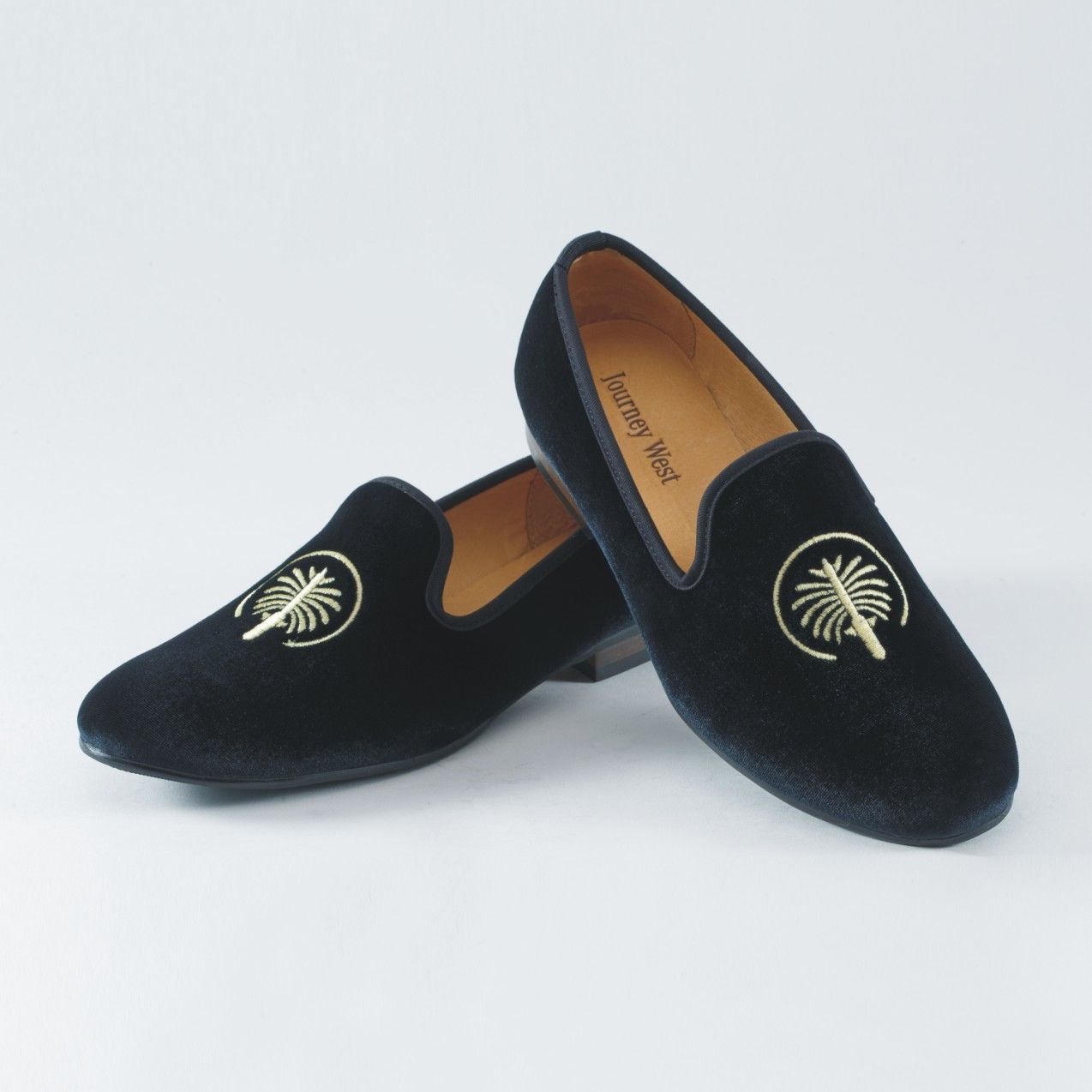 black velvet formal shoes