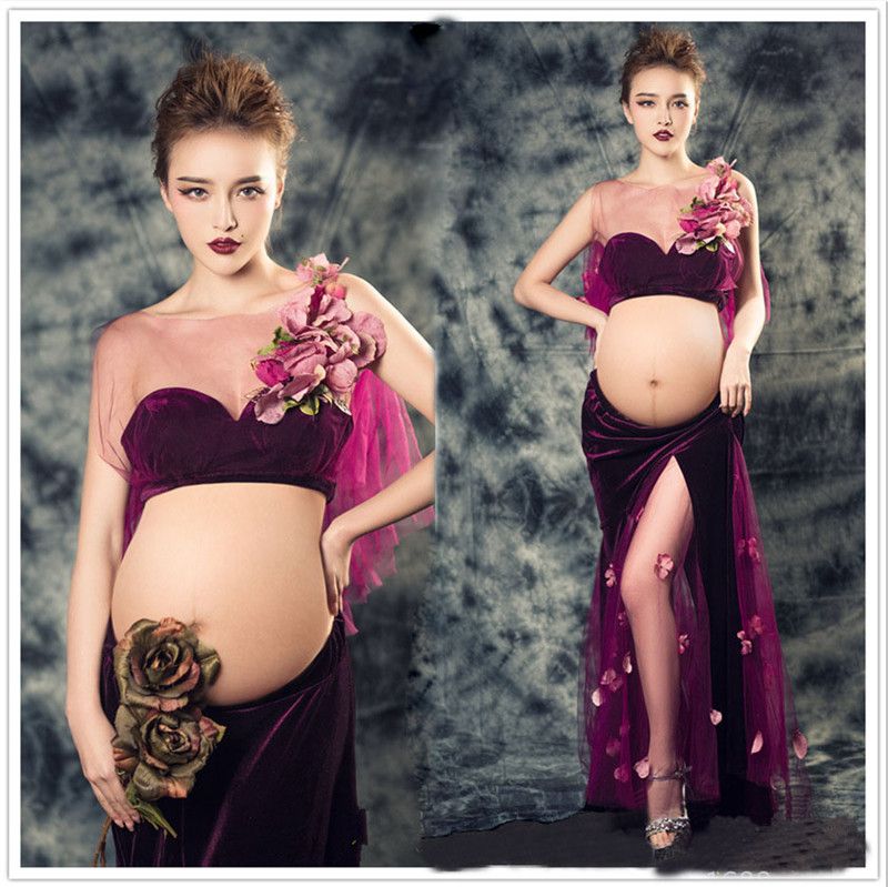 Vestidos de maternidad verano malla floral vestidos de maternidad sesión fotográfica vestido embarazada fotografía
