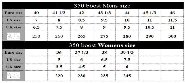 yeezy boost size guide