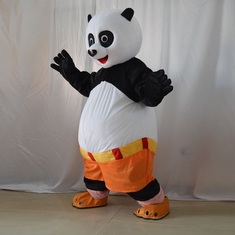 Kung Fu Panda Mascot Costume Fancy Adult Dress Halloween free