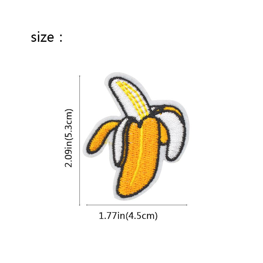 Fruit Banana Embroidered Iron on Patches for Clothing DIY Apparel Accessory NICA