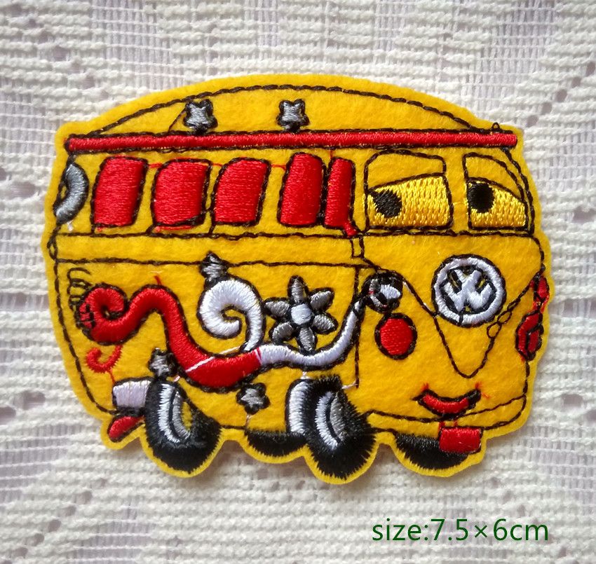 Jackboys In Yellow Car Embroidered Iron On Patch