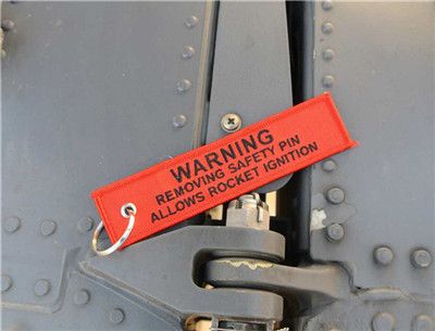 Keychain key ring Biker tag car warning removing safety rocket r1 