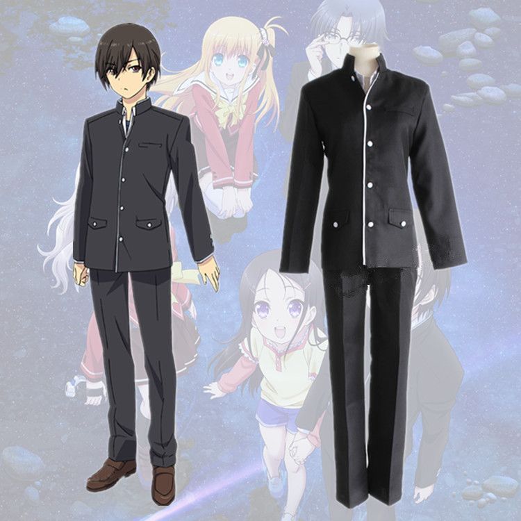 großhandel japanische anime charlotte cosplay otosaka yuu kostüm für  erwachsene / männliche studenten uniform top  hosen pro set von chrislim  4156