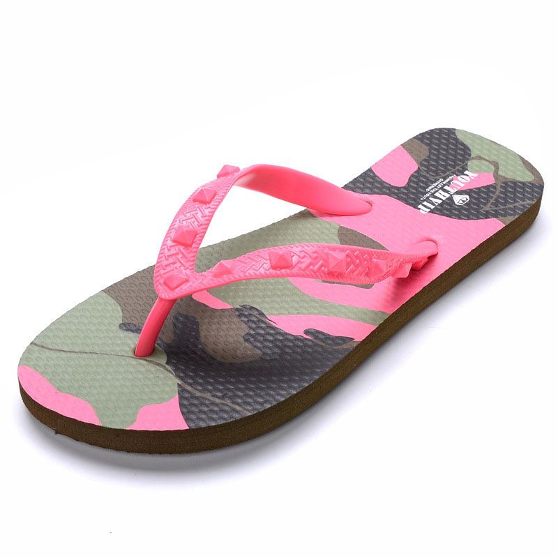 camo flip flops womens